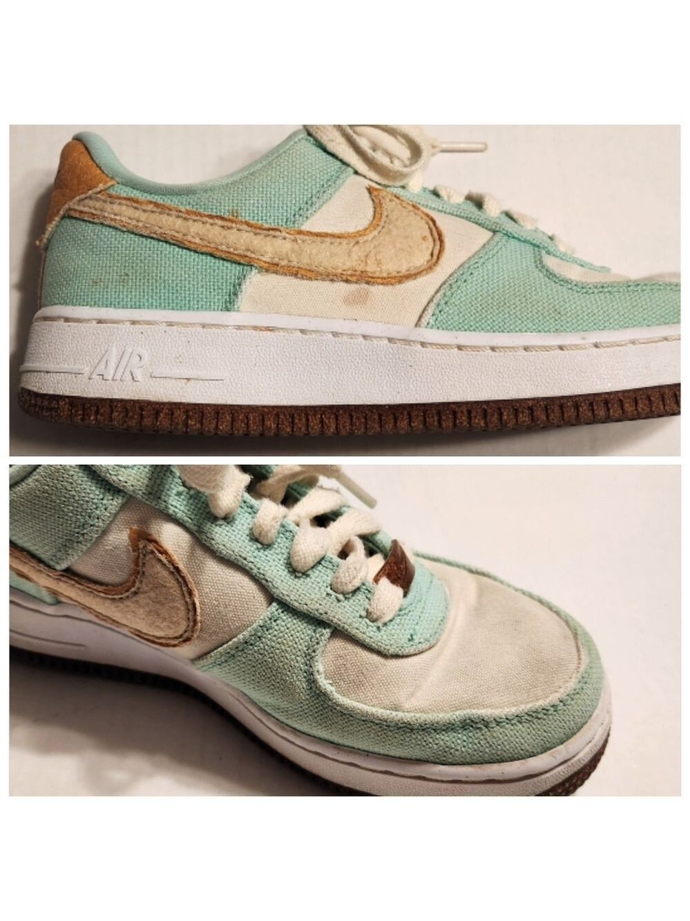 Nike Air Force 1 Low Happy Pineapple Canvas Sneakers Green Size 6 - Picture 10 of 11